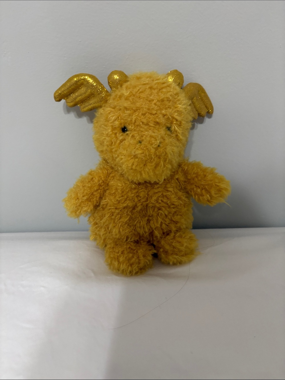 Jellycat Golden Winged Dragon Plush - Yellow and Gold